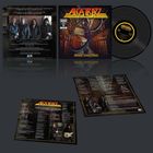 Albumcover "Alcatrazz - Prior Convictions". Bandmitglieder in Lederjacken. Platten, Songtexte und Bandfoto auf Hüllen.