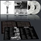 "APOCALYPSE: LAST MAN STANDING" - Albumcover mit zwei weiß-grauen Schallplatten im Marmoreffekt, Booklet mit Fotos.