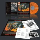 "Jag Panzer", "Ample Destruction"; orange Vinyl; Artwork zeigt Krieger auf Pferden bei Sonnenuntergang, Begleitmaterialien.
