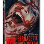"Bernadette will töten" steht in Rot auf einer Blu-ray-Hülle, mit blutigem Gesicht im Hintergrund. FSK 18.