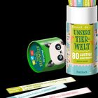 Quizfragen zu Tierwelten, Themen: Amphibien, Vögel, Säugetiere. Illustrationen mit Panda auf der Verpackung.