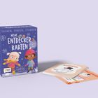 "Meine Entdeckerkarten. Winter Abenteuer. Suchspiel für Kinder ab 3 Jahren." Bunte Spielkartenbox mit Schneemannkarte.