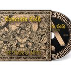 "Concrete Cold", "THE STRAINS OF BATTLE". Illustration: Antike Krieger und mythische Kreaturen, reich verziert.