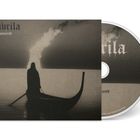 Text: "kavrila transcend". Eine düstere Illustration zeigt eine verhüllte Gestalt in einem Boot, das über Wasser gleitet.