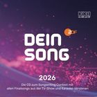 Text: "DEIN SONG 2026. Die CD zum Songwriting Contest." Hintergrund: Lila mit rosa Lichtpunkten, Logos von KiKA und ZDF.