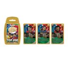 Top Trumps, Welt Fußball Stars, Top 200. Drei Spielkarten mit Fußballspielern, Alter, Größe, Tore, Titel, Länderspiele.