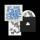 "SQUAREPUSHER KAMMER KONZERT" in blau. CD-Hülle, abstrakte Zahlenmuster auf CD und Booklet. Minimalistisches Design.