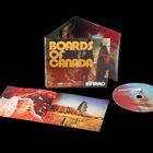 Text „Boards of Canada“ und „Inferno“. CD und Klappcover mit abstrakten und nostalgischen Bildern.