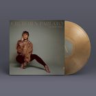 Text: "GRETCHEN PARLATO - THE WISE ONES". Frau in modischer Pose, goldene Vinyl-Schallplatte daneben.