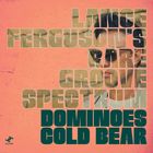 Text: "Lance Ferguson's Rare Groove Spectrum, Dominoes, Cold Bear." Hintergrund mit Porträt eines Mannes in Sonnenbrille.