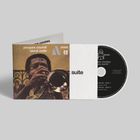 "jacques coursil black suite", "actuel 49" auf Plattencover; Trompeter spielt Schlaginstrument, CD daneben.