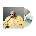 Ein zeichentrickartiges Bild zeigt eine Person mit Sonnenbrille und gelbem Post-it-Anzug, die in ein Mikrofon spricht.