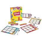 Spiel "Dito!" ab 10 Jahren. Ziel: Gleiches Denken für Punkte. Enthält Karten, Tafeln und Stifte mit farbenfrohem Layout.
