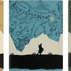 Links: "Anórien", "Emin Muil"; Mitte: "Anduin", "Lamedon"; Rechts: "Fangorn Forest", "Rohan". Silhouetten unten.