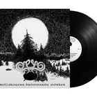 "I TROLLSKOGENS DRÖMMANDE MÖRKER". Schwarze Vinylplatte mit einer mystischen Waldillustration bei Vollmond.