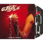 "Cattle" oben links. "Carrie Chains" unten. Eine Hand hält eine Kette; roter Hintergrund. Links: CD mit Kettendesign.