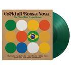 „Cocktail Bossa Nova: The Brazilian Experience“; bunte Kreise, Brasiliens Flagge, Musiker wie Tito Puente, Sergio Mendes.