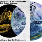 "Black Samson: The Bastard Swordsman". Illustration eines Kriegers mit Dinosaurier und Schwert bei Regen, "Zurich Edition".