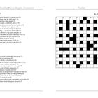 Text: "Sunday Times Cryptic Crossword" und "By Dean Mayer". Kategorisiert mit "ACROSS" und "DOWN" für Hinweise. Dies ist ein Kreuzworträtsel.
