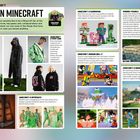 WORLD OF MINECRAFT, A YEAR IN MINECRAFT. Oben links: Menschen in moderner Kleidung. Unten rechts: Adidas-Schuhe.