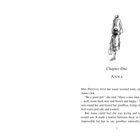 Text: Kapitel Eins, Anna. Illustration: Frau und Mädchen von hinten, Mädchen mit Hut und Tasche.