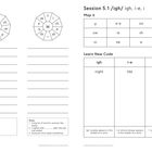"Make it" und "Session 5.1 /igh/ igh, i-e, i". Wörterräder und Tabellen mit Hinweisen, z.B. "Not costing much".