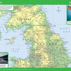 "Northern England", "The Pennine hills run southwards...", "The Angel of the North...", Karte von Nordengland.