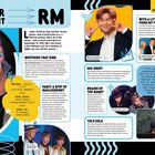 MEMBER SPOTLIGHT RM. Texte über RM, Leader, Producer und Rap Monster von BTS, enthüllen persönliche Details und Highlights.