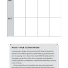 "Week 1 Meal Planner" mit Spalten für Mahlzeiten und Notizen, Text über Wasser als wichtigen Begleiter bei Detox.