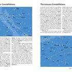Links: "The Summer Constellations". Rechts: "The Autumn Constellations". Karten der Sternbilder mit Pfeilen und Markierungen.