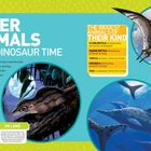 Andere Tiere aus der Dinosaurierzeit. Die größten Tiere ihrer Art: Quetzalcoatlus, Shonisaurus, Archelon.