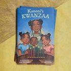 Titel: "Kanoni's Kwanzaa". Illustration: Vier lächelnde Kinder umgeben einen Kerzenhalter.
