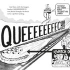 Text: "SQUEEEEEEECH!!", "YIKES!", "WATCH OUT!", "THE BEAST HAS LANDED ...". Eine Kreatur landet mit einem lauten Geräusch.