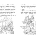 Texte: Elanor schlägt einen Besuch bei Freunden vor. Illustration: Zwei Meerjungfrauen, eine kämmt die Haare der anderen.