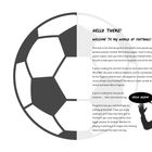 "HELLO THERE! WELCOME TO MY WORLD OF FOOTBALL!" Großes Fußball-Design, Silhouette sagt "HELLO AGAIN!".