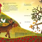 Texte: Ugo dachte, er kenne seinen Platz in der Welt... Er erkannte, wann die Bäume knospen. Illustration: Esel, Huhn, Küken, Baum.