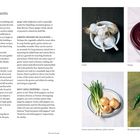 Links steht "Fresh Ingredients". Daneben sind Fotos von Knoblauch, Ingwer, Frühlingszwiebeln mit gelben Zwiebeln und grünen Chilis.