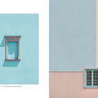 Links: "ABOVE: Kraków, Poland". Rechts: "OPPOSITE: Kuredu Island, Lhaviyani, Maldives". 
Zwei minimalistische Fenster.