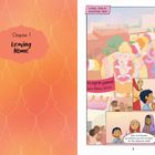 Kapitel 1: Leaving Home. Oben rechts ein Ort in Rajasthan, Indien. Feier mit Ganesh-Statuen und betende Menschen.