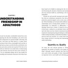 Kapitel 1: Freundschaft im Erwachsenenalter verstehen. Text diskutiert Wichtigkeit und Qualität von Freundschaften.