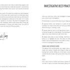 INVESTIGATIVE BEST PRACTICES: Tipps zum Ermitteln, Werkzeuge nutzen, Hinweise genau prüfen, Notizen machen, Codes entschlüsseln.