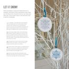 "LET IT SNOW! Jeder Schneeflocke ist einzigartig, drei freie Muster. Zweige mit bestickten Schneeflocken in Reifen."