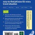 "Get more from your trip with easy-to-find phrases for every travel situation." Oben links Logo, unten Buddha.