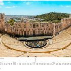Text: "Athen, Odeon des Herodes Atticus". Eine Ansicht eines antiken Theaters mit halbkreisförmigen Sitzreihen.