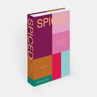„SPICED“ in großen Buchstaben, darunter „Recipes Celebrating Spices from Around the World“. Buntes, geometrisches Design.