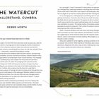 "The Watercut, Mallerstang, Cumbria" steht über dem Erzähltext von Debbie North. Unten sieht man eine Landschaft mit einem Zug.