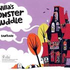 "Willa's Monster Muddle" und "Fabi Santiago" in großen Buchstaben, violetter Hintergrund, Haus voller bunter Monster.