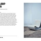 "The Loop Chair – Swisspearl, Niederurnen (GL). Komfort in Beton." Bild zeigt einen Loop-Stuhl aus Faserzement.
