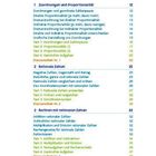 Seite 4 zeigt Inhaltsverzeichnis: Zuordnungen, Proportionalität, Rationale Zahlen, Rechnen mit rationalen Zahlen.