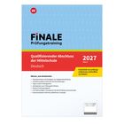 Buchcover mit blauem Hintergrund, Titel "FiNALE Prüfungstraining", Thema "Qualifizierender Abschluss der Mittelschule Deutsch".